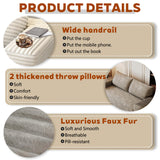 63" Cloud Loveseat Sofa - Boneless Deep Seat 2-Seater, No Assembly Foam Floor Couch, Plush Corduroy Fabric, Modern Living Room Sofa for Small Space Apartment, Bedroom, Office (Black, 63") Klwenas Maec