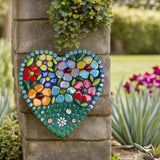 Youway Style Flower Mosaic Tiles for Crafts Bulk,1LB Iridescent Mosaic Tiles Supplies, Petal Mosaic Pieces for Garden Decoration,DIY Glass Mosaic Crafts Youway Style