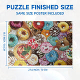Jigsaw Puzzles 1000 Pieces for Adults, Families (Colorful Donuts) Pieces Fit Together Perfectly Nattork
