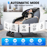 Hitree 4D Massage Chair Full Body, Zero Gravity Recliner with 57'' SL Track, Shiatsu Massage with Body Scan, Deep Yoga Stretch, Foot Rollers, Heating, Upgraded Calf, Bluetooth, Black Hitree