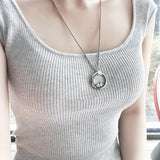 Lifelisa Dog Fur Hair Keepsake Necklace, Ashes Memory Urn with Charm, Glass Circle Memorial Pendant Necklace, Pet Cremation Memorial Jewelry for Women Men, Vial Necklace for Ashes Lifelisa