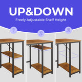 JOISCOPE Home Office Computer Desk with Wooden Storage Shelf, Office Desk and Gaming Table with Splice Board, 2-Tier Industrial Morden Laptop Study Writing Desk, 60 x 24 inches (Vintage Oak) JOISCOPE