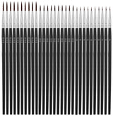 Anezus Tiny Detail Paint Brushes 30 Pcs Fine Paint Brushes Set with 3 Size #0#00#000 Liner Brush for Miniature 40k Model Crafts Watercolor Acrylics Oil - WoodArtSupply