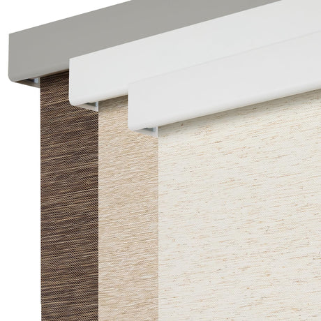 Persilux Free-Stop Cordless 100% Blackout Roller Shades for Windows, Natural Woven Fabric UV Protection Privacy Thermal Insulated Window Blinds for Indoor Windows, Home, Bedroom, Khaki 34" W x 64" H Persilux