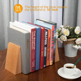 DRELIFAM Red Oak Book Ends Heavy Duty Handmade Book Ends for Shelves Decorative Bookends to Hold Heavy Books (Red Oak Small) DRELIFAM