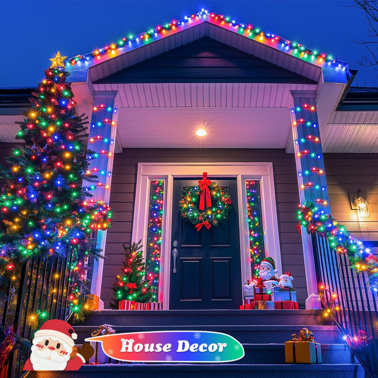 JMEXSUSS 500 LED Christmas String Lights Outdoor, 173ft Modes