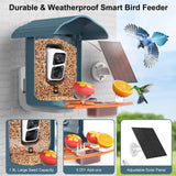 Smart Bird Feeder with Camera, 5 DIY Add-ons & 64G SD Card Auto Record Bird Video Bird House for Outside, AI Identify Bird Species Auto Capture with birdsnap