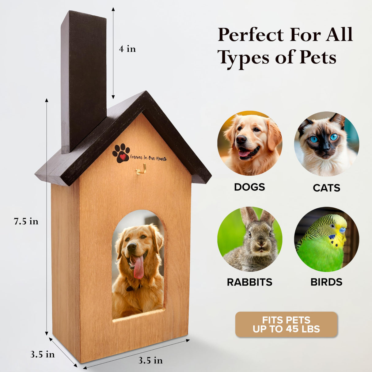 GoldenHugz Dog Memorial Frame with Photo Slot and Keepsake Box Sympathy Gift for Loss of Dog GoldenHugz