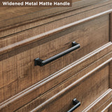 ACCOHOHO Farmhouse 8 Drawers Dresser Chests for Bedroom,52" Wide Wood Rustic Chest of Drawers with Metal Handle,Natural Texture,Drawer Organizer for Bedroom,Living Room,Hallway and Entryway,LB ACCOHOHO