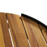 Christopher Knight Home Tracy Outdoor Modern Industrial Acacia Wood Coffee Table, Teak Finish, Black Christopher Knight Home