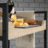 Sauder North Avenue Cart/Pantry cabinets, L: 32.76" x W: 17.28" x H: 36.02", Charter Oak finish Sauder