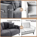 Comkei 70” Loveseat Sofa, Grey Love Seat Couches for Living Room, 2 Seater Small Couch for Small Spaces, Bedroom, Office Sofas Comkei