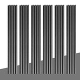 NeatiEase Wood Wall Panels, 9 Feet Acoustic Slat Wall Panels for Interior Wall Decor and Noise Reduction, Decorative Slat Wall Paneling, Dark Gray Oak, 6-Piece NeatiEase