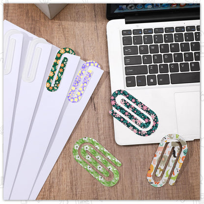 20 Pack Sublimation Paper Clips Sublimation Blank Thermal Acrylic Paperclip Mockup,4 x 2 inch Jumbo Paperclip Design for Sublimation, Creative Gift for Office, Classroom Supplies, Paperclip