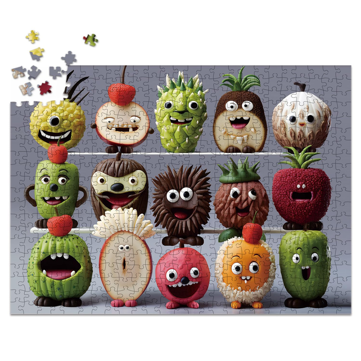 500 Pieces Jigsaw Puzzles for Adults and Teens and Kids Family Happy Games Puzzle Monster Series (Happy Fruits) fishwisdom