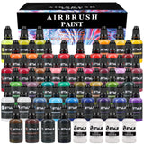 Airbrush Paint - 44 Colors with 4 Thinner Airbrush Paint Set 1fl oz, Leather & Shoe Air Brush Paint Kit Water Based for Artists Beginners Hobbyist rhinowisdom