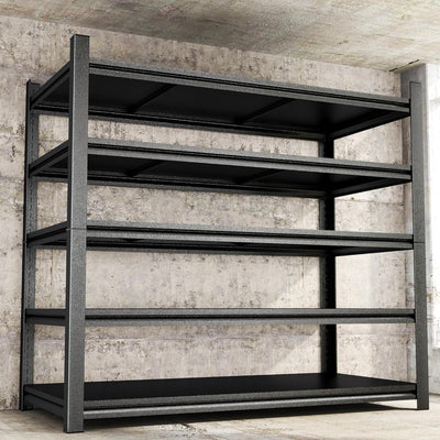 OECSO 5000LBS Storage Shelves Heavy Duty 72" H Garage Shelving Units 5 Tier Adjustable Metal Utility Rack Shelf,Large Industrial Shelves,for Shop,Warehouse,Basement,Outdoor,72" H x 48" W x 24" D