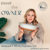 Mora Ceramic Pie Pan for Baking - 9 inch - Deep and Fluted Pie Dish for Old Fashion Apple Pie, Quiche, Pot Pies, Tart, etc - Modern Farmhouse Style Porcelain Ceramic Pie Plate - Earl Grey MORA CERAMICS HIT PAUSE