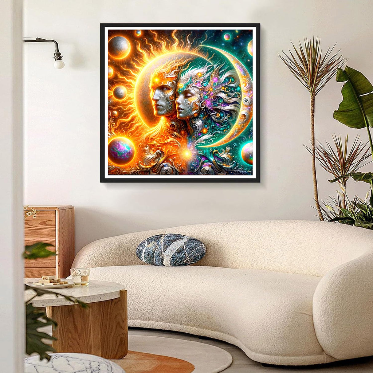 DPHERO DIY Sun and Moon Diamond Painting Kits for Beginners Adults,5D Diamond Art Kits,Round Full Drill Fantasy Diamond Painting Art,DIY Painting by Numbers Diamond Art Painting 12x12 inch DPHERO