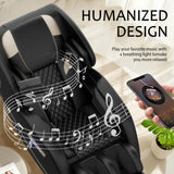 Massage Chair Full Body, Zero Gravity Massage Chair with Auto Modes, Airbag Massage, Foot Massage, 6 Fix Point Rollers, Heating, Touch Screen Controller, Black Home Relaxation Recliner with Massage Msutree