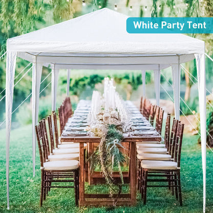 10x30 Party Tent, Outdoor Tents for Parties, White Wedding Tent, Event Tent, Large Canopy Tent with 5 Removable Sidewalls, Big Gazebo Tent for Backyard, Garden - WoodArtSupply