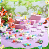 JellyArch 20 Set Butterfly DIY Painting Kit Summer Ceramic to Paint Your Own Butterfly Statues Unpainted Plaster Figurines Brushes Acrylic Paints Bags Party Favor for Adults JellyArch