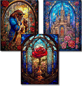 VeGuude Diamond Art Kits for Adults - 3 Pack Cartoon Diamond Painting for Beginners, Diamond Dots Round 5D Full Drill Paint with Diamonds Pictures Gem Art Painting Kits DIY Crafts Kits 12x16inch VeGuude