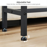 Gewudraw Console Table with 2 AC Oulets & 2 USB Ports, 55.1" Narrow Sofa Table, Entryway Table, Industrial Sofa Table for Hallway, Living Room, Bedroom, Long Console Table, 6.5 Feet Power Cord Gewudraw
