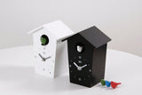 KOOKOO Birdhouse Mini Black, Tiny Modern Cuckoo Clock with 12 Natural Bird Songs or Cuckoo Call KOOKOO