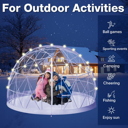 Garden Dome Igloo Bubble Tent House Outdoor 12 FT, Dome Tents with PVC Cover and Garden Dome Mesh, Weatherproof Greenhouse Garden Bubble Tent, Transparent Garden Dome House for Backyard, Part - WoodArtSupply