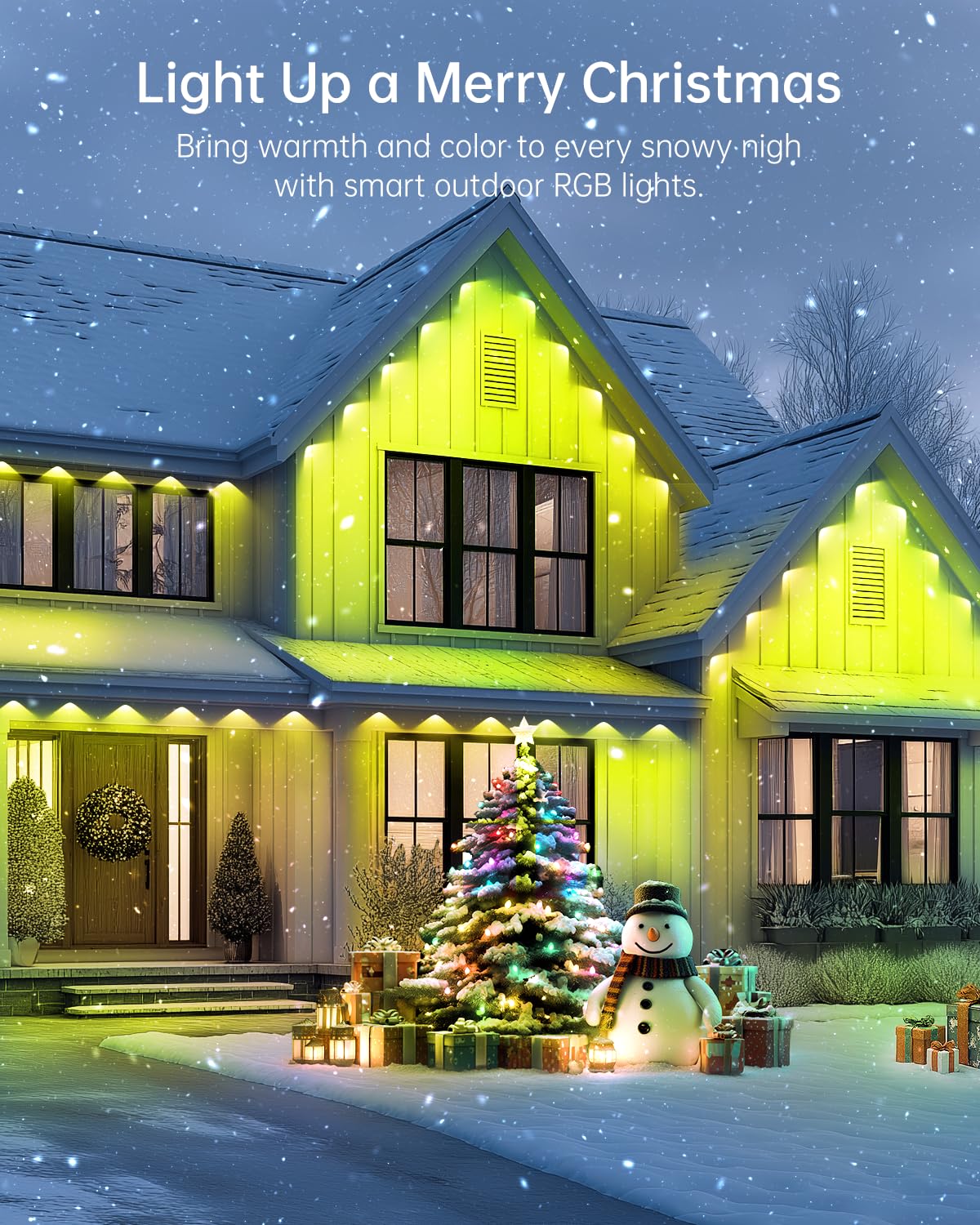 100FT Permanent Outdoor Lights -RGB Eaves Lights with App Control Remote,DIY Scene Modes IP67 Waterproof Outside LED Light for Christmas, Holiday, Daily, House Roof Eternity Lighting lemonrole