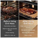 RAINFLOW Copper Grill Mats for Outdoor Grill - Set of 5 Teflon Non-Stick BBQ Accessories Reusable and Easy to Clean Grilling Mats for Gas Charcoal Electric 15.75 x 13 Inch RAINFLOW