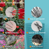 Pet & Garden Safeguard - 15.7IN x 32.8FT Roll - Black Plastic Netting, Multi-Use Decorative Fencing for Poultry, Dogs, Rabbits,Chicken and Snake Barrier ESSFF