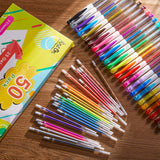 Gel Pens, 50 Pack Gel Pen Set 25 Colored Gel Pen with 25 Refills for Adults Coloring Books Drawing Doodling Crafts Scrapbooking Bullet Journaling Lineon