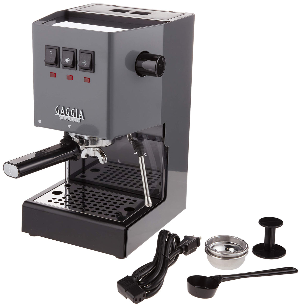 Gaggia RI9380/51 Classic Evo Pro Espresso Machine, Industrial Grey, Small Gaggia
