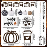 FairySandy 19 PCS Rustic Fall Tiered Tray Decor Fall Farmhouse Home Decor Set Fall Wood Tray Decor Rustic Autumn Pumpkin Tiered Tray Decorative Fall Tray Sign for Tabletop Kitchen Office Decorations FairySandy