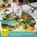 DIGOBAY Floor Puzzles for Kids Ages 3-8, 70 Piece Dinosaur Jigsaw Puzzle for Kids Ages 3+ Year Old Large Round Toddler Puzzles Preschool Learning Educational Toys Gift for Boys Girls (Tyrannosaurus) DIGOBAY