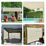 JXXXN 90% Shade Fabric Sun Shade Cloth, 10 x 20' Beige Shade Cloth with Grommets for Garden, Outdoor Patio, Pergola, Deck JXXXN