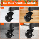 Rolling Christmas Tree Stand Universal Rolling Christmas Tree Stand with Wheels, Rolling Christmas Tree Holder Base for Artificial Trees up to 9 ft, Heavy Artificial Xmas Tree Stand Base with Casters Hammrit