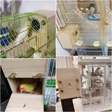 kathson Parakeet Nesting Box Wooden Bird Breeding Nest Parrots Mating House Wood Bird Aviary Budgie Cage Accessories for Cockatiel Finch Lovebirds Conure kathson