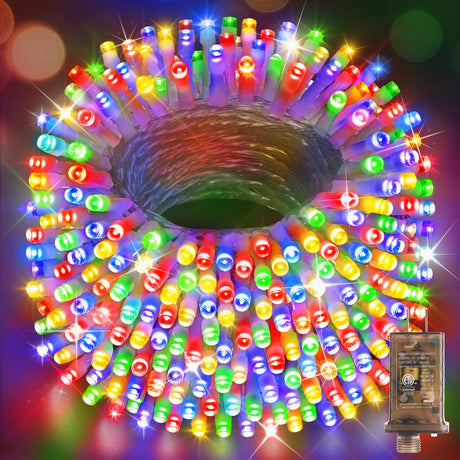 Hezbjiti Christmas String Lights Outdoor, 1000 LED 394ft 8 Lighting Modes Christmas Fairy Lights with Remote and Timer for Home, Birthday, Wedding, Party, Tree Decorations (1000 LED, Multicolor) Hezbjiti