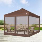 SCOCANOPY Universal Replacement Mosquito Netting Screen Walls for 10x10 Canopy Or Gazebo, Set of 4 Panels (Brown) SCOCANOPY