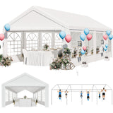 YITAHOME 13x26 ft Party Tent Outdoor Wedding Event Shelters Heavy Duty Upgraded Galvanized Canopy with Large White Roof, Removable Sidewalls & 2 Storage Bags YITAHOME