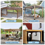 4 Pcs 45 Degree Angle Support Brackets, Pergola Kit Heavy Duty Connector for Wooden Structures Support for Gazebos, Tree Houses, Cabins and Patios CDFYJHFDQ