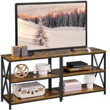 Yaheetech TV Stand for 65 Inch TV, Farmhouse Entertainment Center for Living Room, 55 Inch TV Media Console Table, Bedroom Shelves, Rustic Brown Yaheetech
