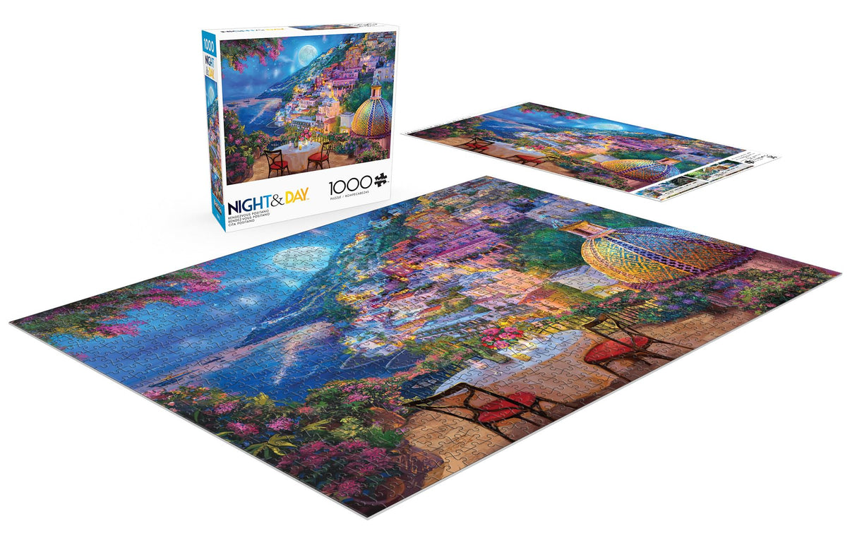 Buffalo Games - Lillia - Rendezvous Positano - 1000 Piece Jigsaw Puzzle for Adults -Challenging Puzzle Perfect for Game Nights - Finished Size is 26.75 x 19.75 Buffalo Games