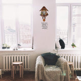 Vosarea Wooden Wall Clock,Small Clock Decor,Cuckoo Shaped Clock Antique Pendulum for Home Kids Room Bedroom Decor VOSAREA