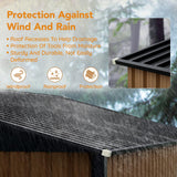 Panovue 10X12 FT Outdoor Steel Storage Shed with Lockable Doors, 2 Windows, Garden Shed Ideal for Backyard, Patio Storage,Chicken Coop(Wood Panels & Frame Floor Not Included) Panovue