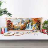 Embroidery Tapestry Scroll Frame, Detachable Cross Stitch Frame, Scroll Embroidery&Quilting Holder for Cross Stitch, Needlepoint, and Sewing Projects (30.31inch*11.8inch) guofa