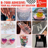 B-7000 Craft Glue for Jewelry Making - 15ml/0.5oz (2 Pack) - Multi-Function B-7000 Super Adhesive Glues Liquid Fusion Glue for Rhinestones Crafts, Clothes Shoes, Fabric, Jewelry Making, Cell Phones ALECPEA